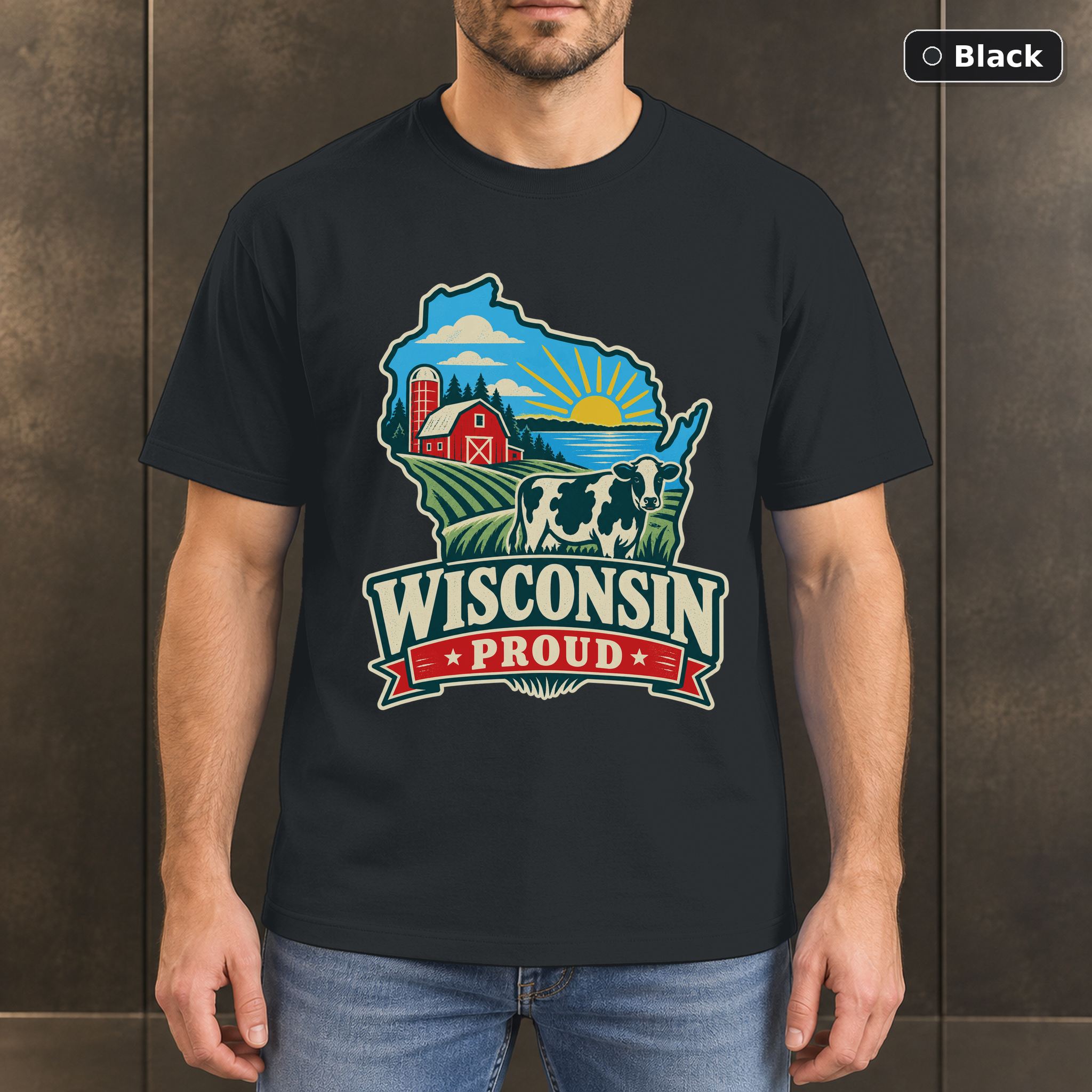 Wisconsin Proud Shirt, Vintage Wisconsin State Pride T-Shirt Wisconsin Proud Shirt, Vintage Wisconsin State Pride T-Shirt
