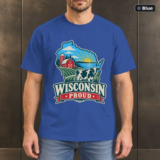 Wisconsin Proud Shirt, Vintage Wisconsin State Pride T-Shirt 2