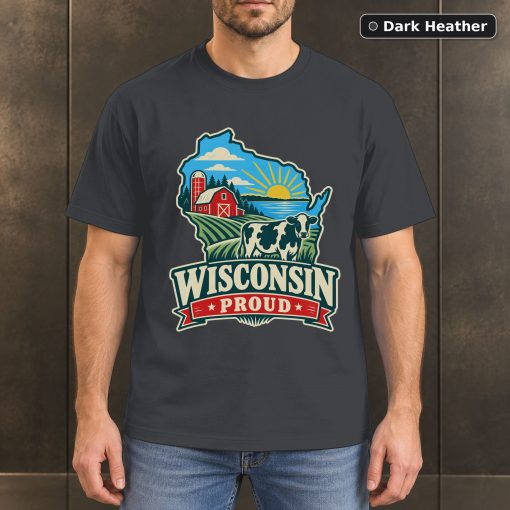 Wisconsin Proud Shirt, Vintage Wisconsin State Pride T-Shirt 3