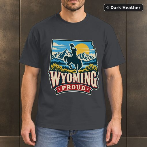 Wyoming Proud Shirt, Vintage Wyoming State Pride T-Shirt 3