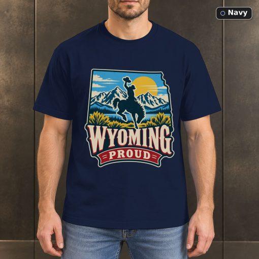 Wyoming Proud Shirt, Vintage Wyoming State Pride T-Shirt 4