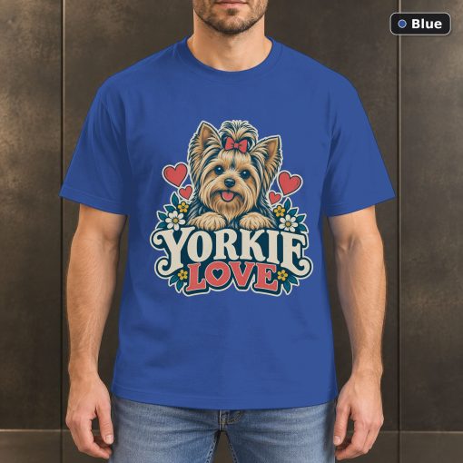 Yorkie Love Shirt, Vintage Yorkshire Terrier Dog Lover T-Shirt 2