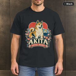 Akita Loyal Heart Shirt, Vintage Akita Dog Lover T-Shirt