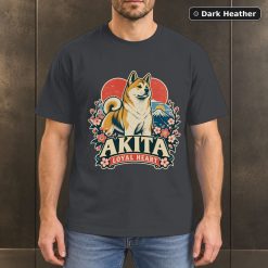 Akita Loyal Heart Shirt, Vintage Akita Dog Lover T-Shirt 6