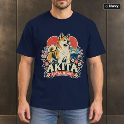 Akita Loyal Heart Shirt, Vintage Akita Dog Lover T-Shirt 7