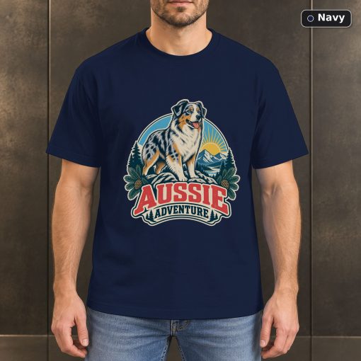 Aussie Adventure Shirt, Vintage Australian Shepherd Dog Lover T-Shirt 4