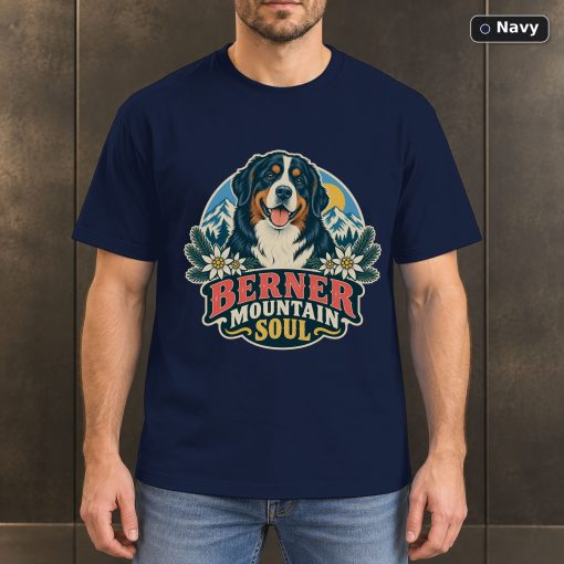 Berner Mountain Soul Shirt, Vintage Bernese Mountain Dog Dog Lover T-Shirt 4