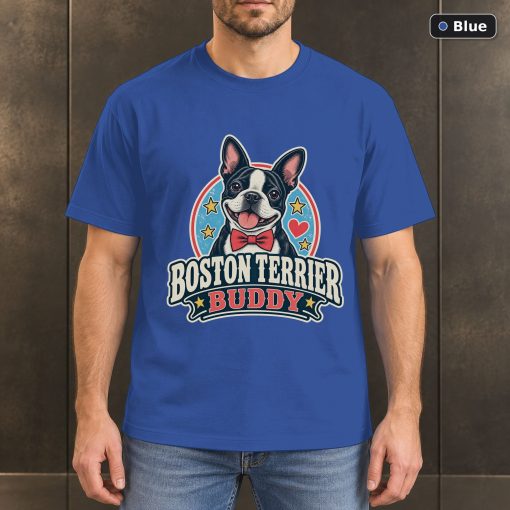 Boston Terrier Buddy Shirt, Vintage Boston Terrier Dog Lover T-Shirt 2