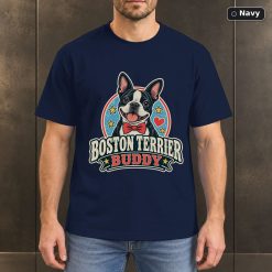Boston Terrier Buddy Shirt, Vintage Boston Terrier Dog Lover T-Shirt 7