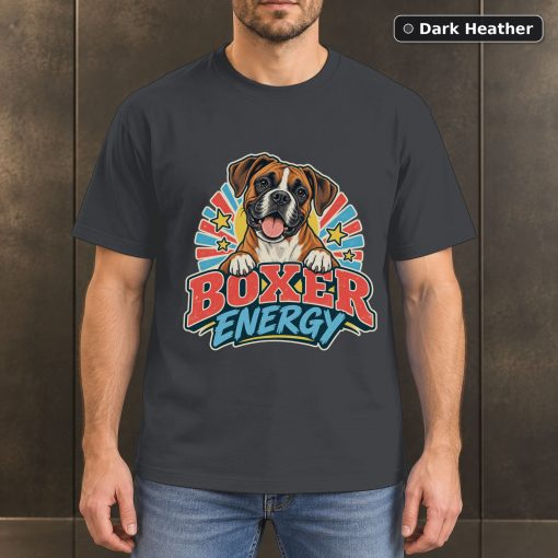 Boxer Energy Shirt, Vintage Boxer Dog Lover T-Shirt 3