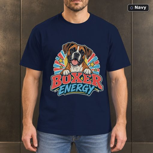 Boxer Energy Shirt, Vintage Boxer Dog Lover T-Shirt 4