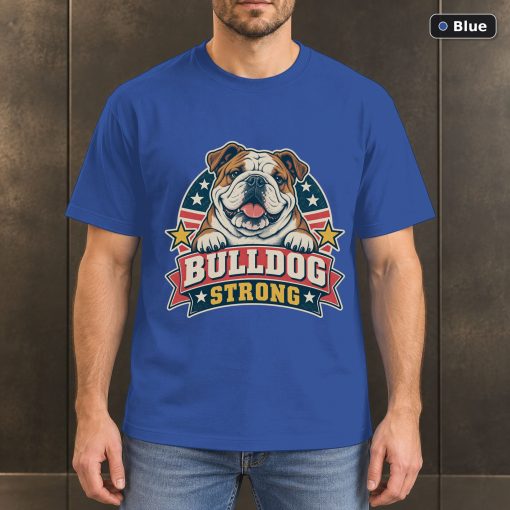 Bulldog Strong Shirt, Vintage Bulldog Dog Lover T-Shirt 2