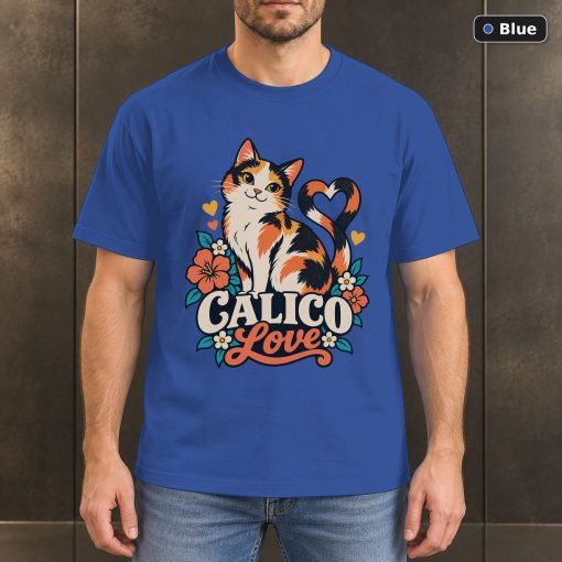Calico Love Shirt, Colorful Calico Cat T-Shirt 2