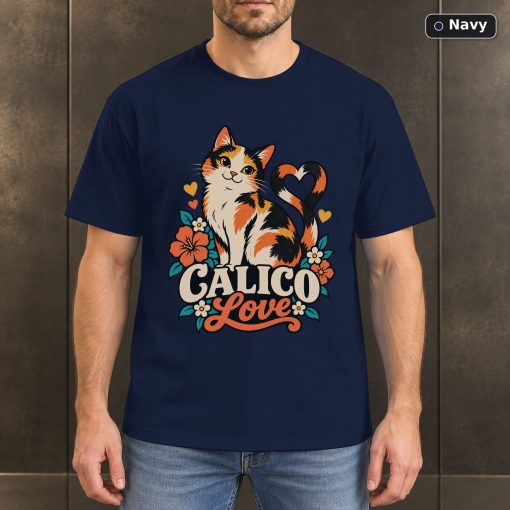 Calico Love Shirt, Colorful Calico Cat T-Shirt 4