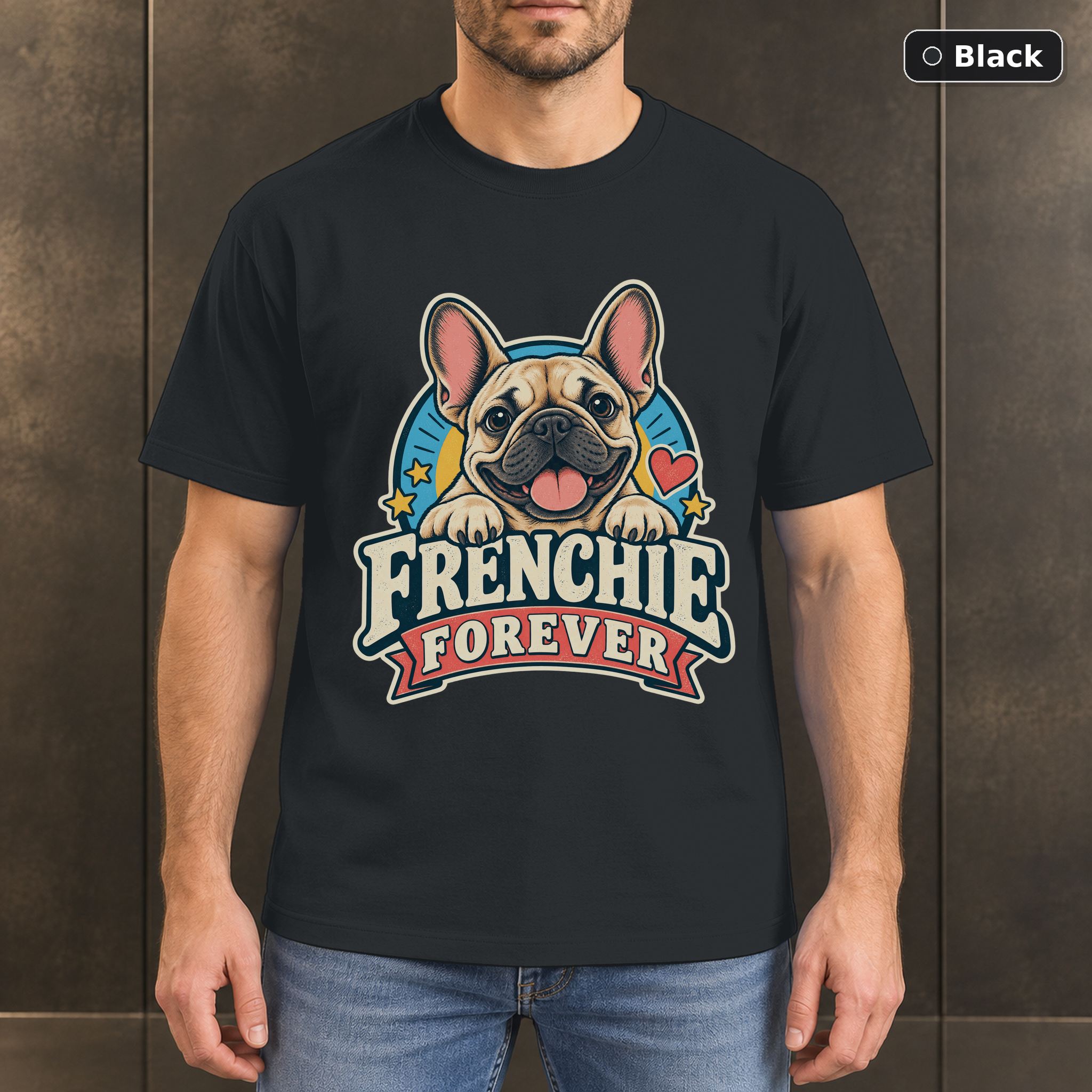 Frenchie Forever Shirt, Vintage French Bulldog Dog Lover T-Shirt Frenchie Forever Shirt, Vintage French Bulldog Dog Lover T-Shirt