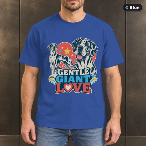 Gentle Giant Love Shirt, Vintage Great Dane Dog Lover T-Shirt 2