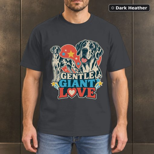 Gentle Giant Love Shirt, Vintage Great Dane Dog Lover T-Shirt 3