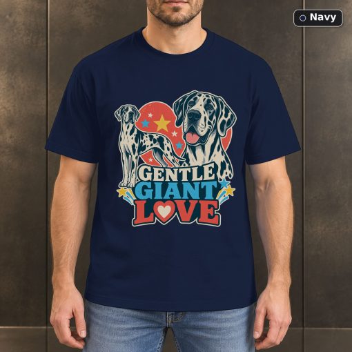 Gentle Giant Love Shirt, Vintage Great Dane Dog Lover T-Shirt 4