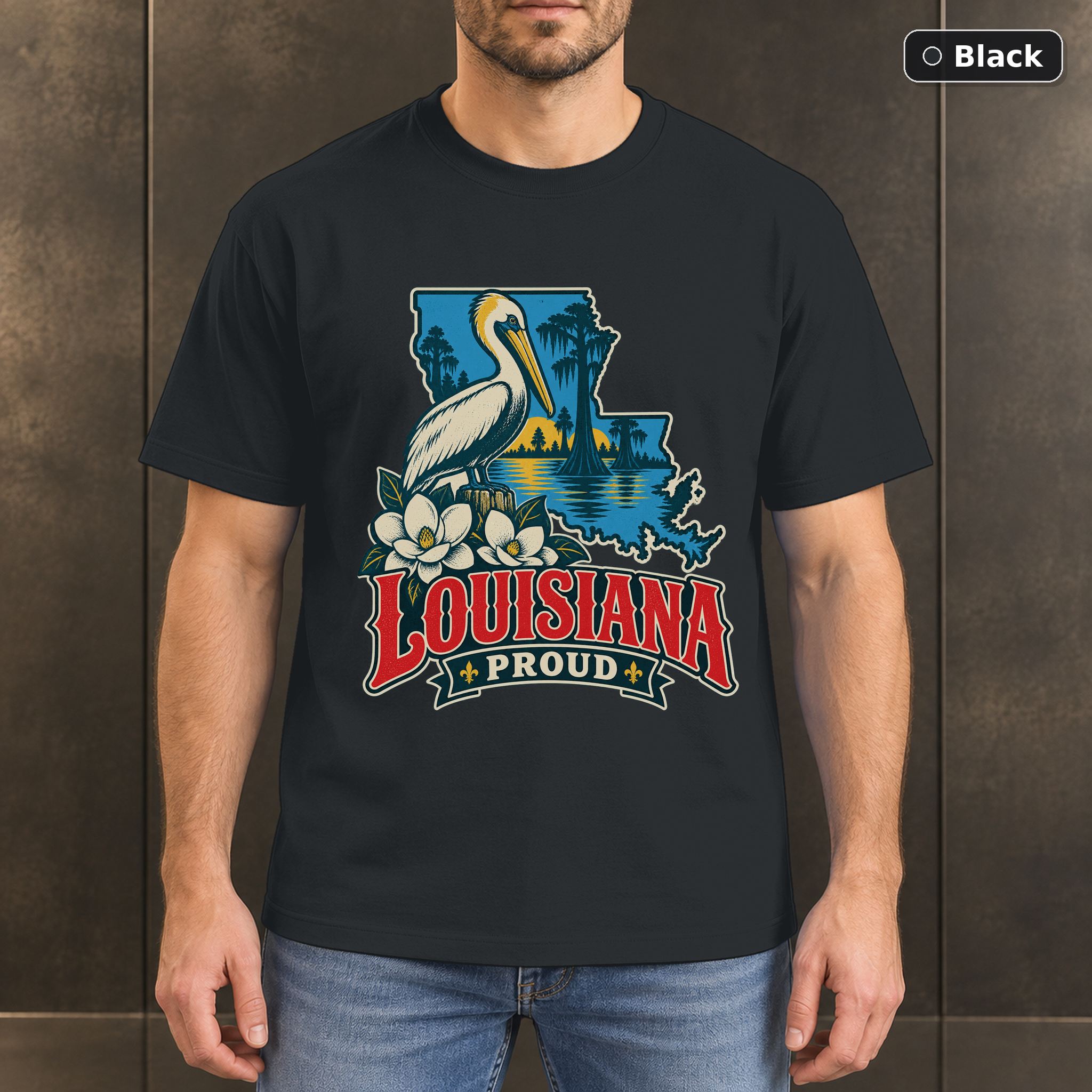 Louisiana Proud Shirt, Vintage Louisiana State Pride T-Shirt Louisiana Proud Shirt, Vintage Louisiana State Pride T-Shirt