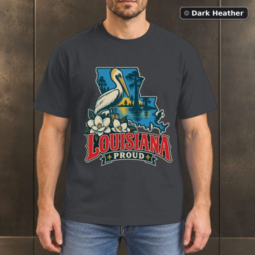 Louisiana Proud Shirt, Vintage Louisiana State Pride T-Shirt 3