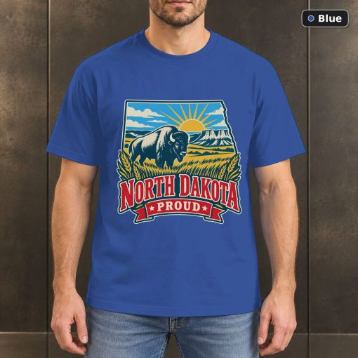 North Dakota Proud Shirt, Vintage North Dakota State Pride T-Shirt 2