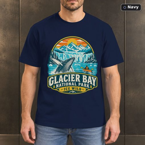Glacier Bay Alaska Retro T-Shirt Design 4
