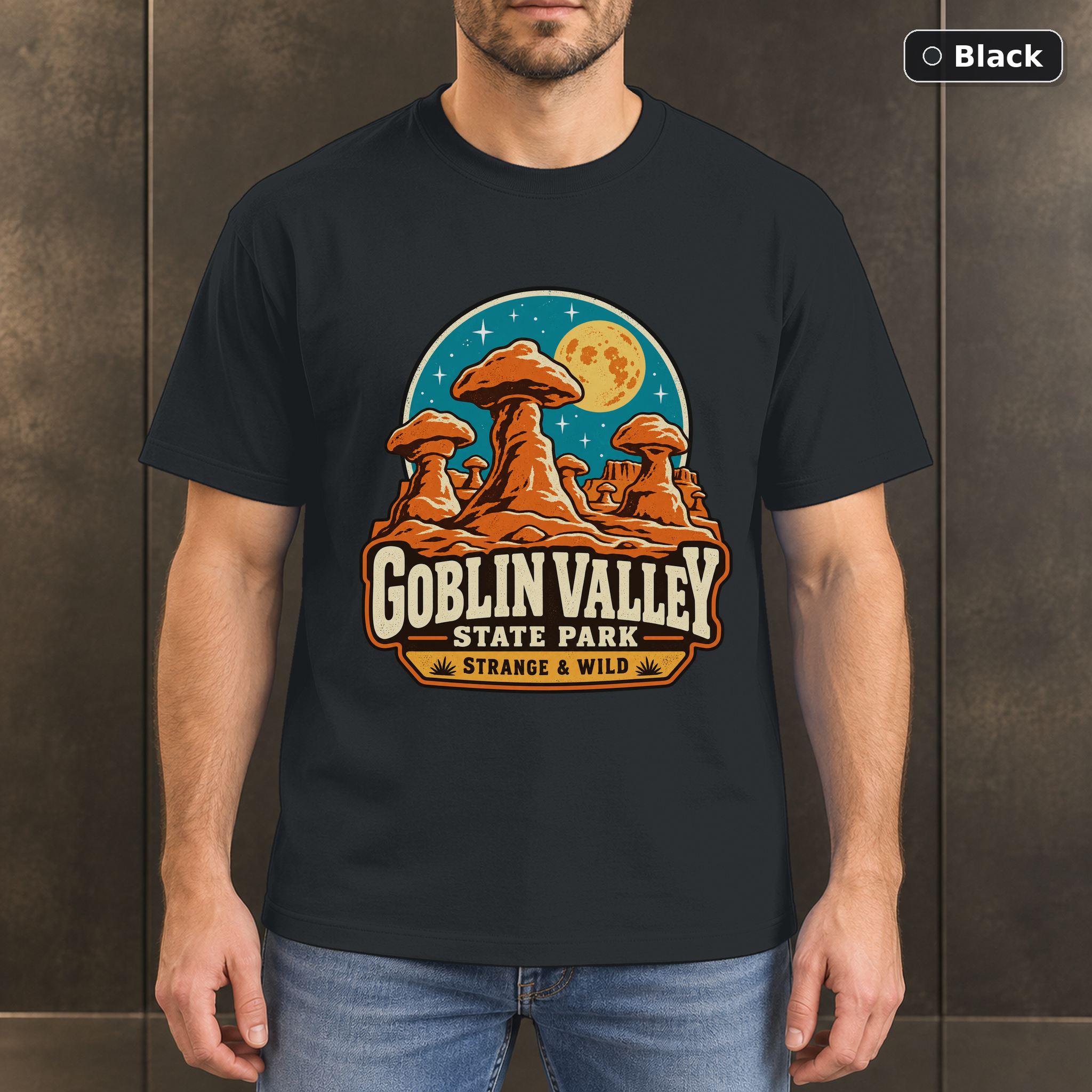 Goblin Valley Utah Vintage T-Shirt Design Goblin Valley Utah Vintage T-Shirt Design