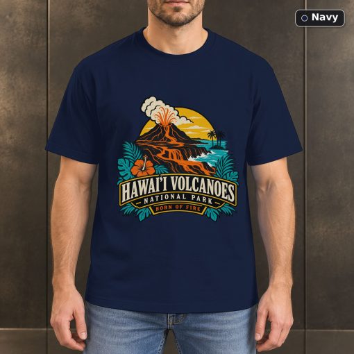 Hawaii Volcanoes National Park Retro T-Shirt Design 4