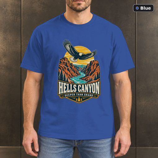 Hells Canyon Idaho Oregon Vintage T-Shirt Design 2