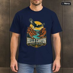Hells Canyon Idaho Oregon Vintage T-Shirt Design 7