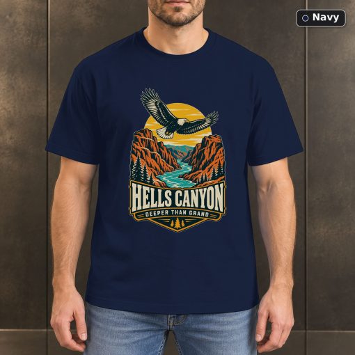 Hells Canyon Idaho Oregon Vintage T-Shirt Design 4