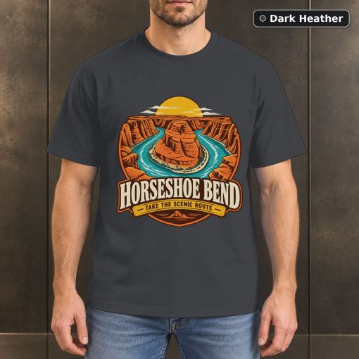 Horseshoe Bend Arizona Retro T-Shirt Design 3