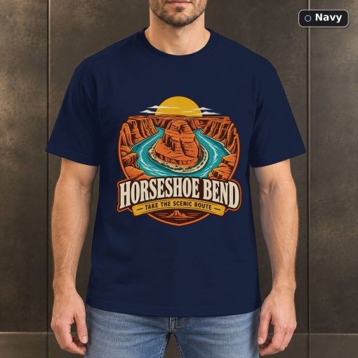 Horseshoe Bend Arizona Retro T-Shirt Design 4