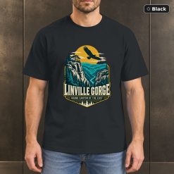 Linville Gorge North Carolina Retro T-Shirt Design