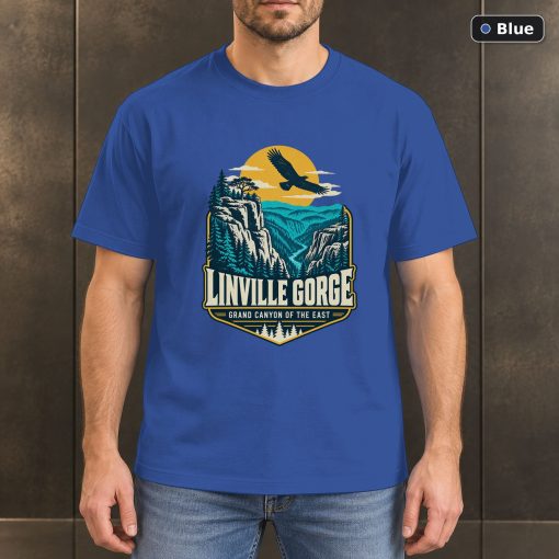 Linville Gorge North Carolina Retro T-Shirt Design 2
