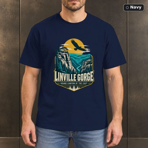 Linville Gorge North Carolina Retro T-Shirt Design 4