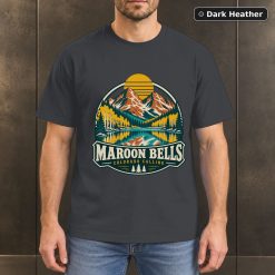 Maroon Bells Colorado Vintage T-Shirt Design 6