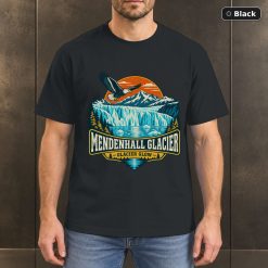 Mendenhall Glacier Alaska Retro T-Shirt Design