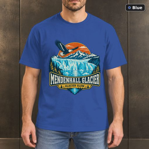 Mendenhall Glacier Alaska Retro T-Shirt Design 2