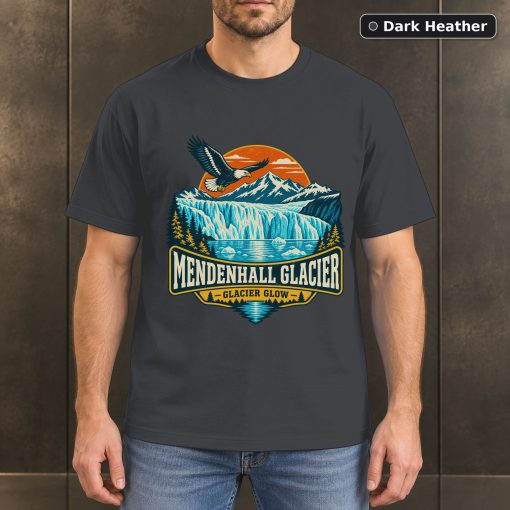 Mendenhall Glacier Alaska Retro T-Shirt Design 3