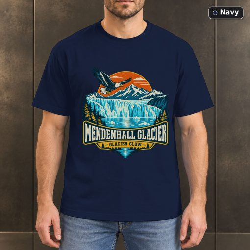 Mendenhall Glacier Alaska Retro T-Shirt Design 4