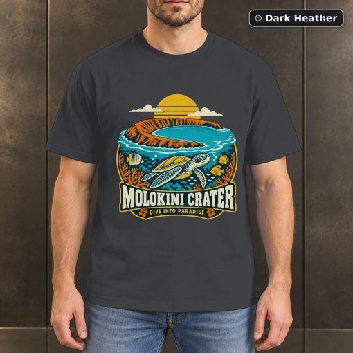 Molokini Crater Hawaii Vintage T-Shirt Design 3