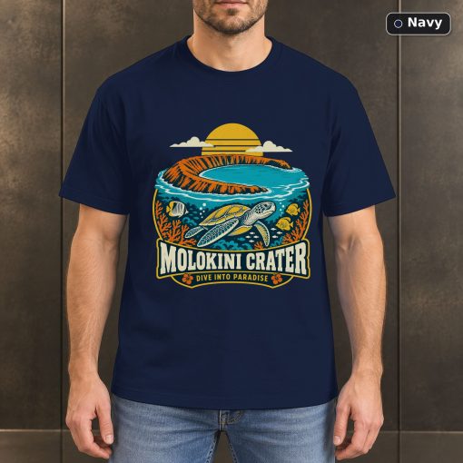 Molokini Crater Hawaii Vintage T-Shirt Design 4