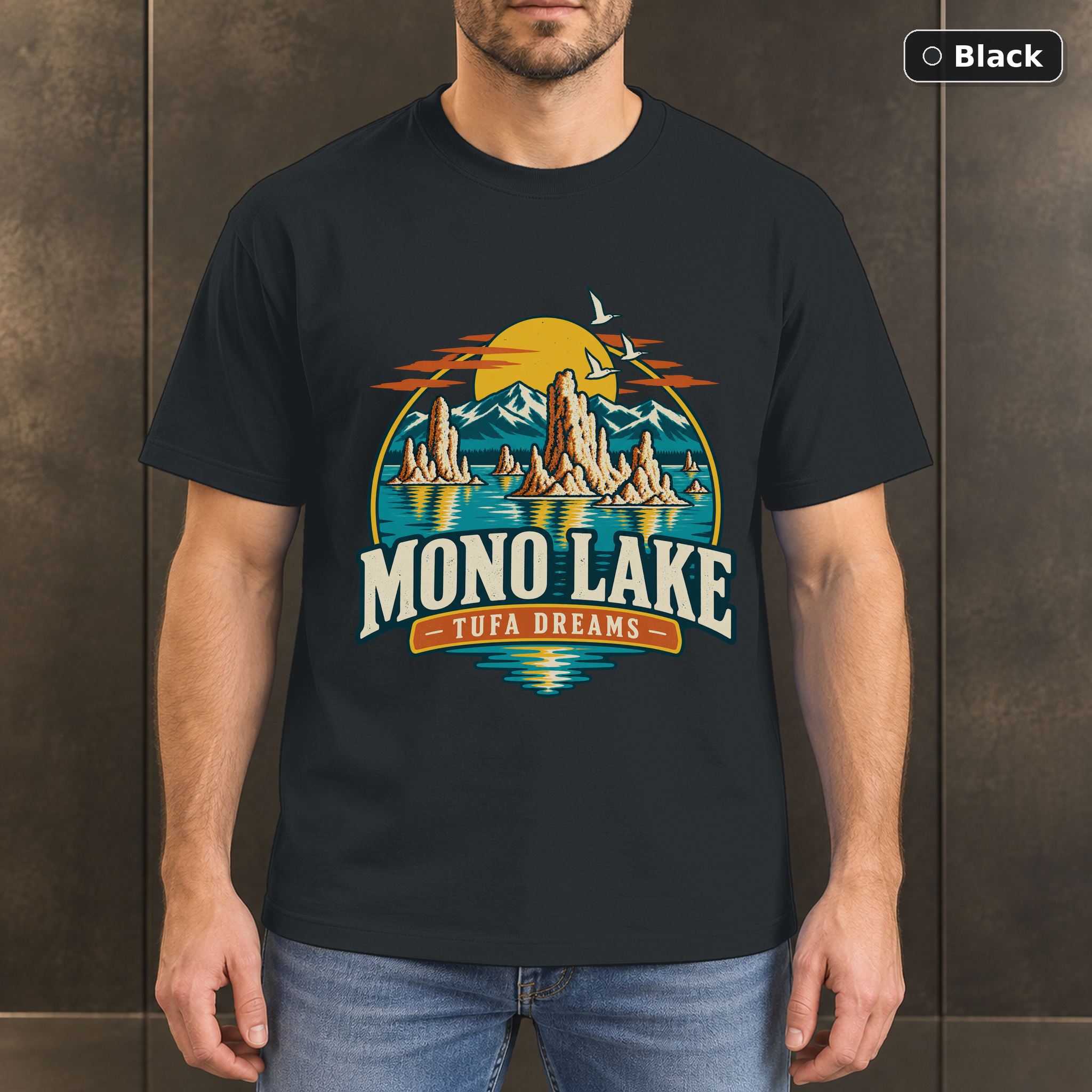 Mono Lake California Vintage T-Shirt Design Mono Lake California Vintage T-Shirt Design
