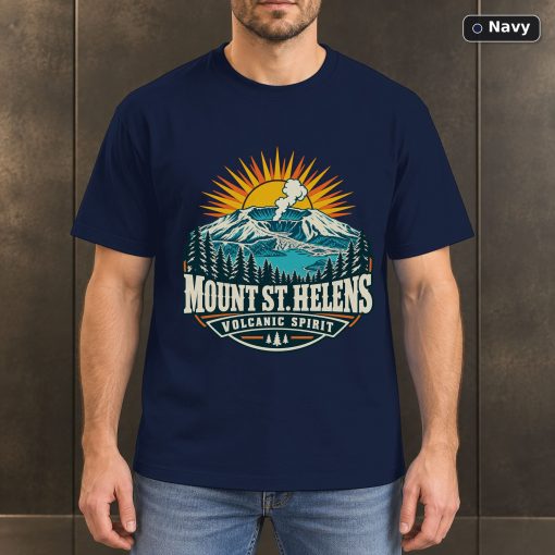Mount St Helens Washington Retro T-Shirt Design 4