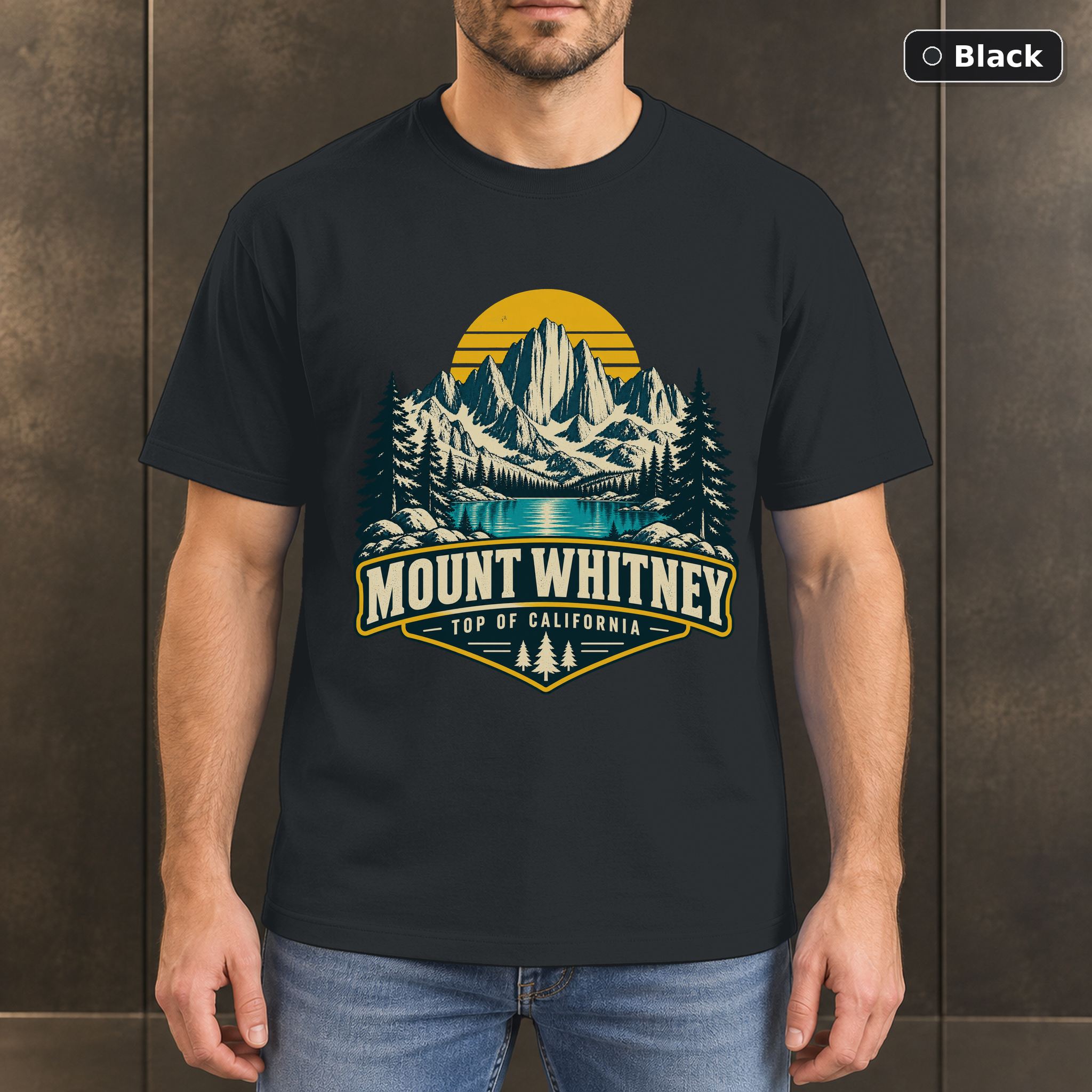 Mount Whitney California Vintage T-Shirt Design Mount Whitney California Vintage T-Shirt Design