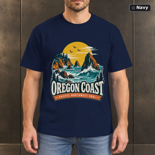 Oregon Coast Vintage Coastal T-Shirt Design 4