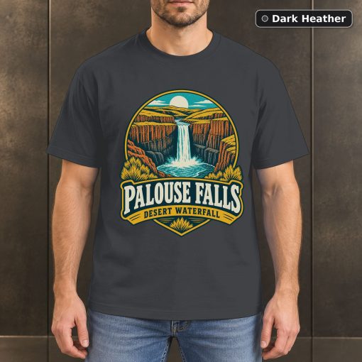 Palouse Falls Washington Vintage T-Shirt Design 3