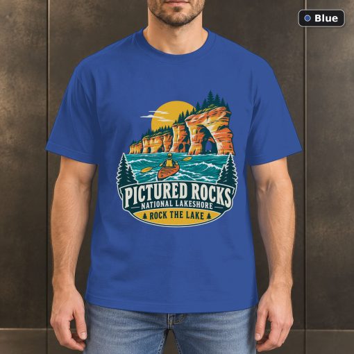 Pictured Rocks Michigan Vintage T-Shirt Design 2