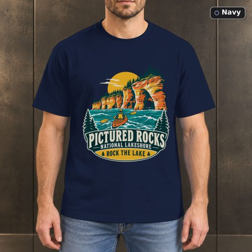 Pictured Rocks Michigan Vintage T-Shirt Design 4